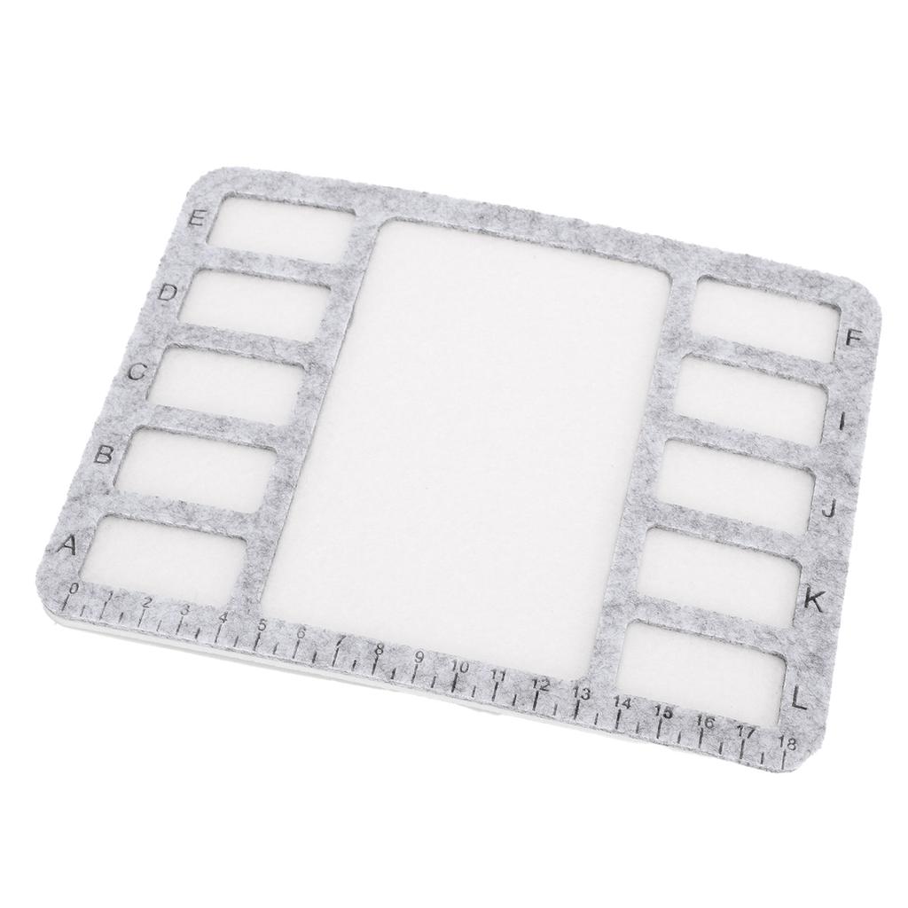 3PCS Rectangle Bead Mat Felt Beading Tray with Centimeter Alphabetic Scale for   Art Crafts Jewelry Making Bead Supplies