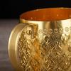 Artistic Thai Style Metal Cup With Excellent Chilling Properties Outdoor Drinking Vessel For Refreshing Summer Drink