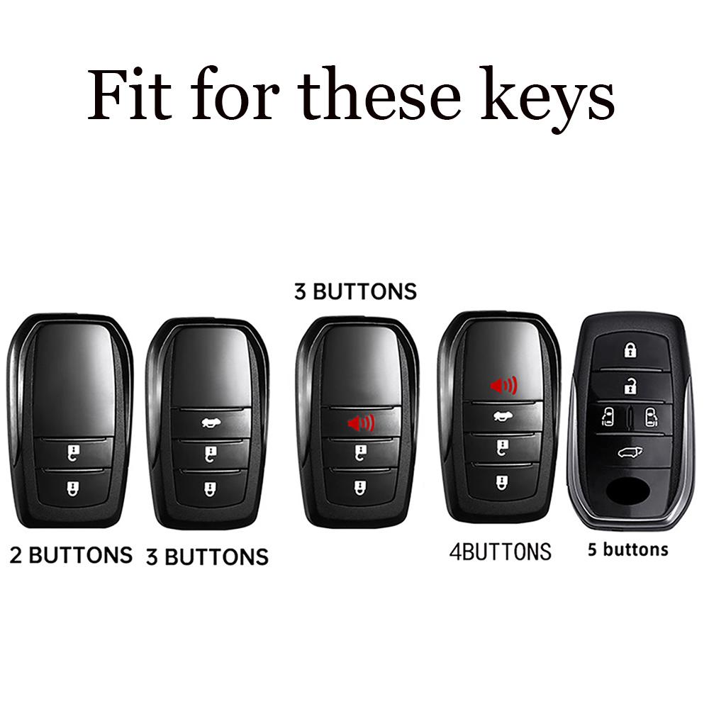 Carbon Style Auto Key Fob Cover Case Fit For Toyota Corolla Se Camry 50 55 Tlc200 Yaris Land Cruiser Prado150 Rav4 Venza Sienna
