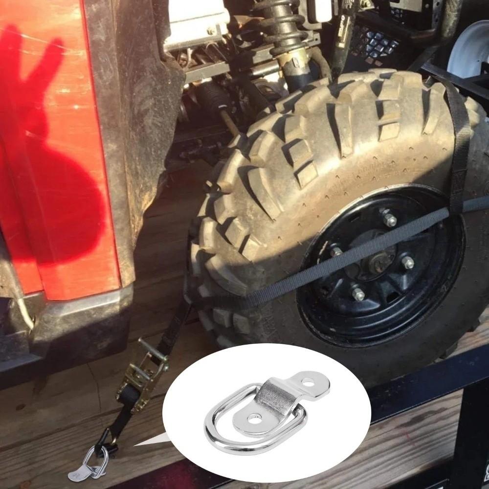 10Pcs Heavy Duty Cargo Tie Down Ring Universal Fit Fastener Ring Trailer Pull Hook  Van Mount