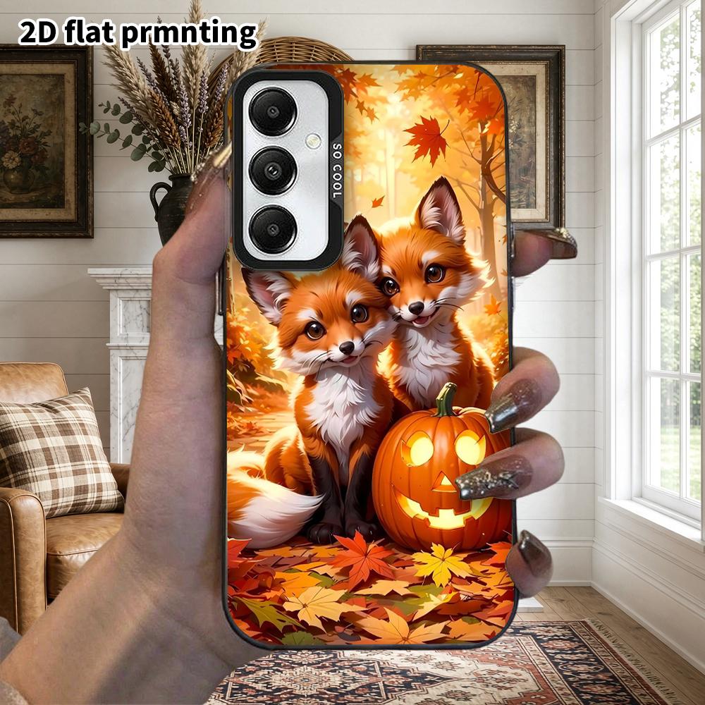 Phone Case: 2D Flat Samsung Galaxy A34 A35 M05 M06 S20 S22 S21 FE Plus 5G Protective Case, Couple Style, Little Red Fox, Christmas and Halloween Gifts