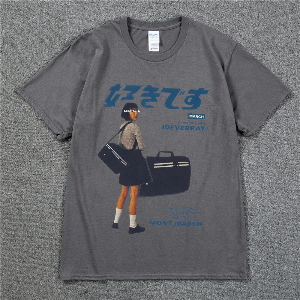 Hip Hop Streetwear Harajuku T Shirt Mädchen Japanische Kanji Drucken T-shirt 2022 Unisex Sommer Kurzarm T-Shirt Baumwolle Lose Tops tees