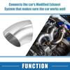 A ABSOPRO 45 Degree Steel Exhaust Elbow Pipe Bend Tube Durable 32mm OD Modified