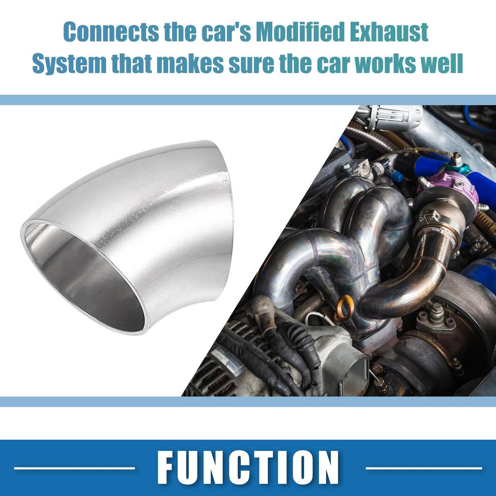 A ABSOPRO 45 Degree Steel Exhaust Elbow Pipe Bend Tube Durable 32mm OD Modified