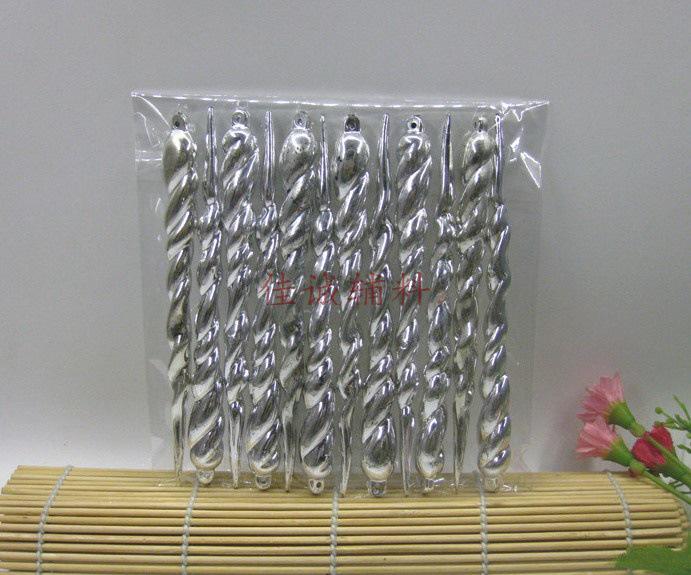 

Золотые и серебряные блестящие призмы-сосульки, праздничные декоративные украшения, прозрачные ледяные палочки, 6-13 см 13CM Pack of 12