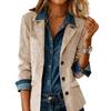 Women's Faux Suede Button Jacket Oversized Gathered Hem Short Length Coat Casual Vintage Outerwear With Pockets