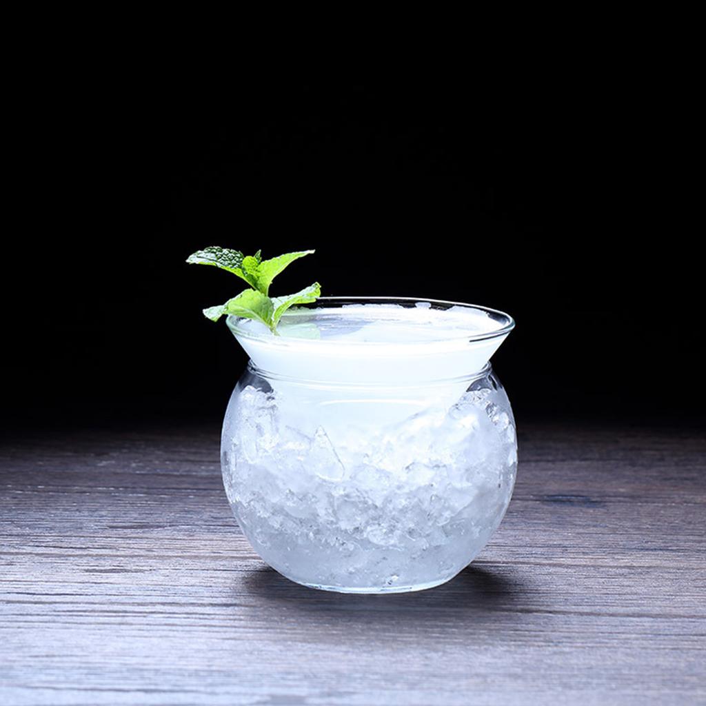 Martini Glass with Round Base Crystal Clear Sturdy Wine Cocktail Chiller Cup For Party Bar 150ml