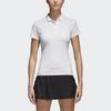 adidas Club Solid Color Breathable Short Sleeve Polo Shirt Women Tops White CE1480