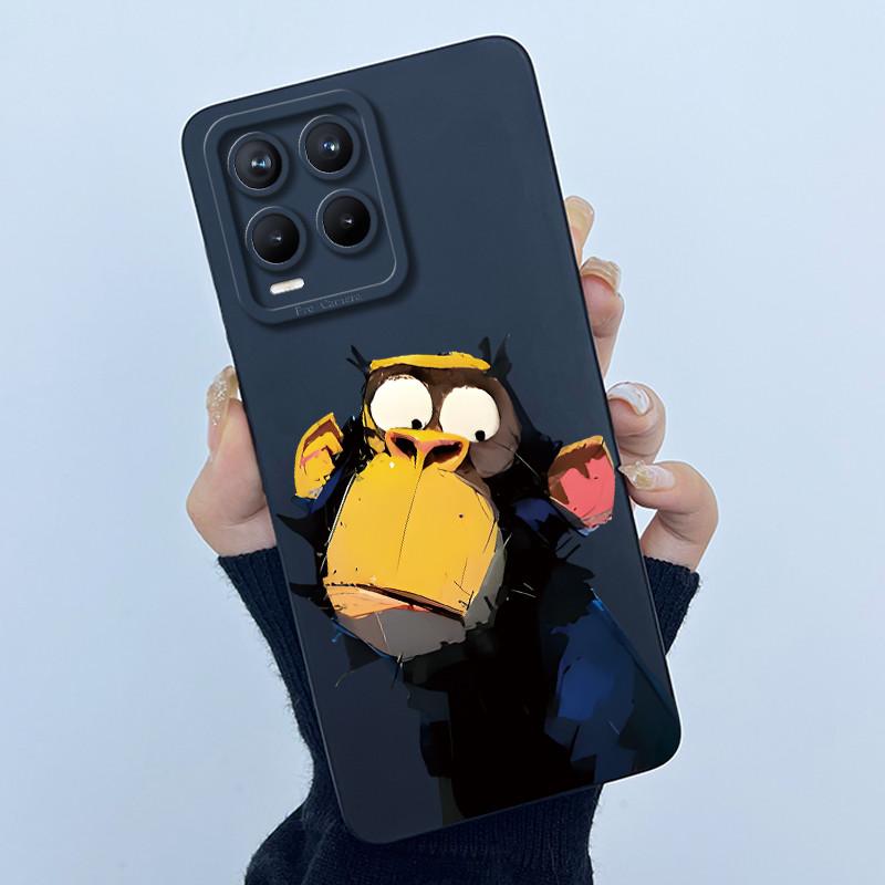 Phone Case For Realme 8 Pro 8i 8S 4G 5G Case Lovely Cartoon Flower Liquid Silicone Soft Shockproof Back Cover For Realme8 Bumper
