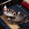 Incense Burner Imitation Lotus Leaf Hand-carved Incense Waterfall Eye-catching Aromatherapy Ornament
