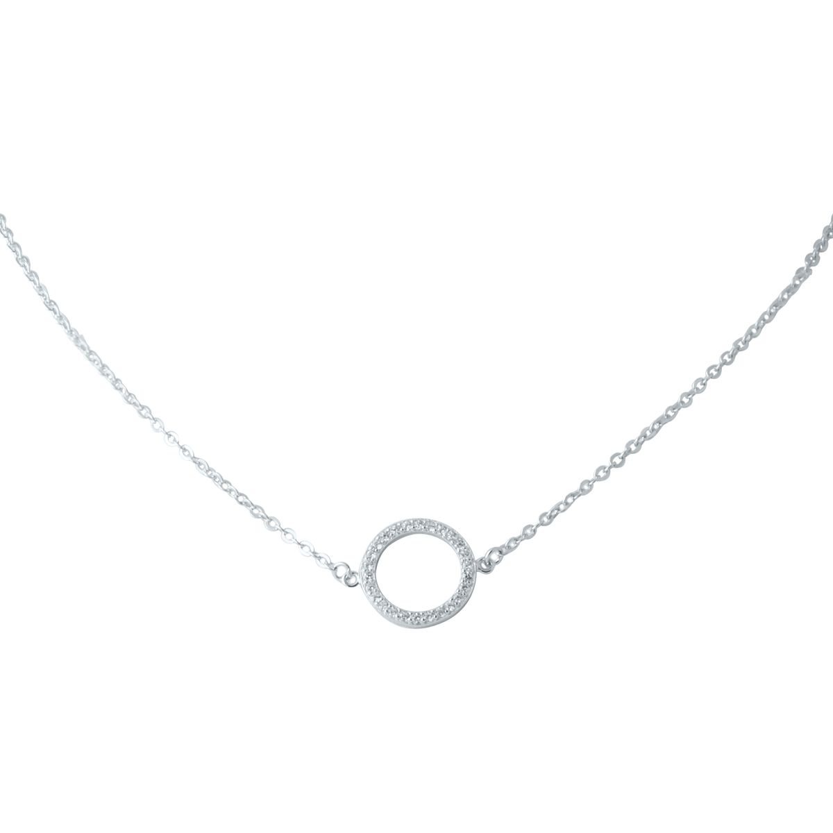 

Срібне кольє з фіанітами (2022213) 45-50cm білий