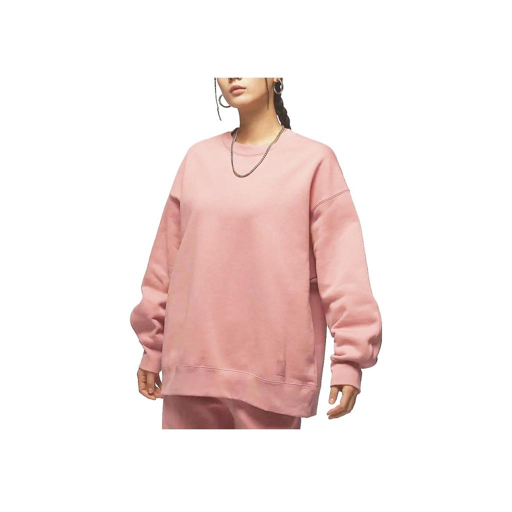 Jordan Flight Solid Crew Neck Fleece Casual Sport Sweatshirt Women Sweatshirt Stardust-Red FB5117-618