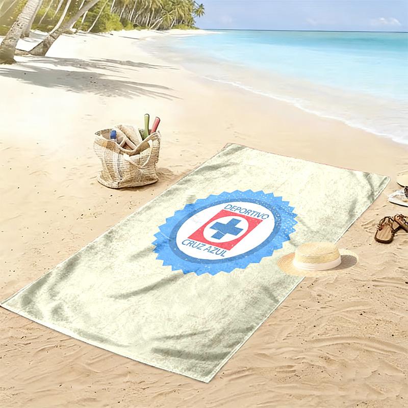 Club de Fútbol Cruz Azul 2D Flat Print Beach Towel, Large Soft Quick Dry Towel for Beach Camping Swimming261018291DSTJ