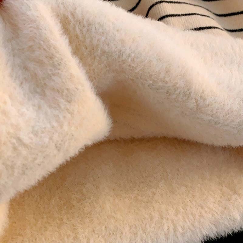 Sweatshirt for Women Autumn Winter Thickened Warm Stretchy Long Sleeve Oversize Tops