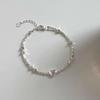 925 Sterling Sølv Dame Armbånd med Knust Hjerte - Enkelt, Allsidig, Trendy Håndsnor i Kald Stil