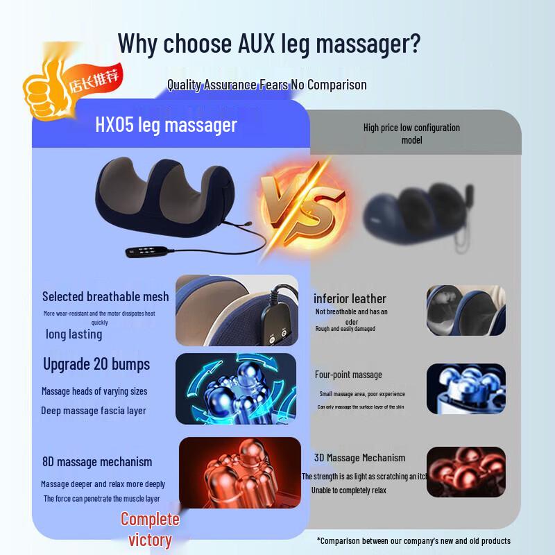 AUX Electric Foot and Leg Massager CN plug (adapter included)