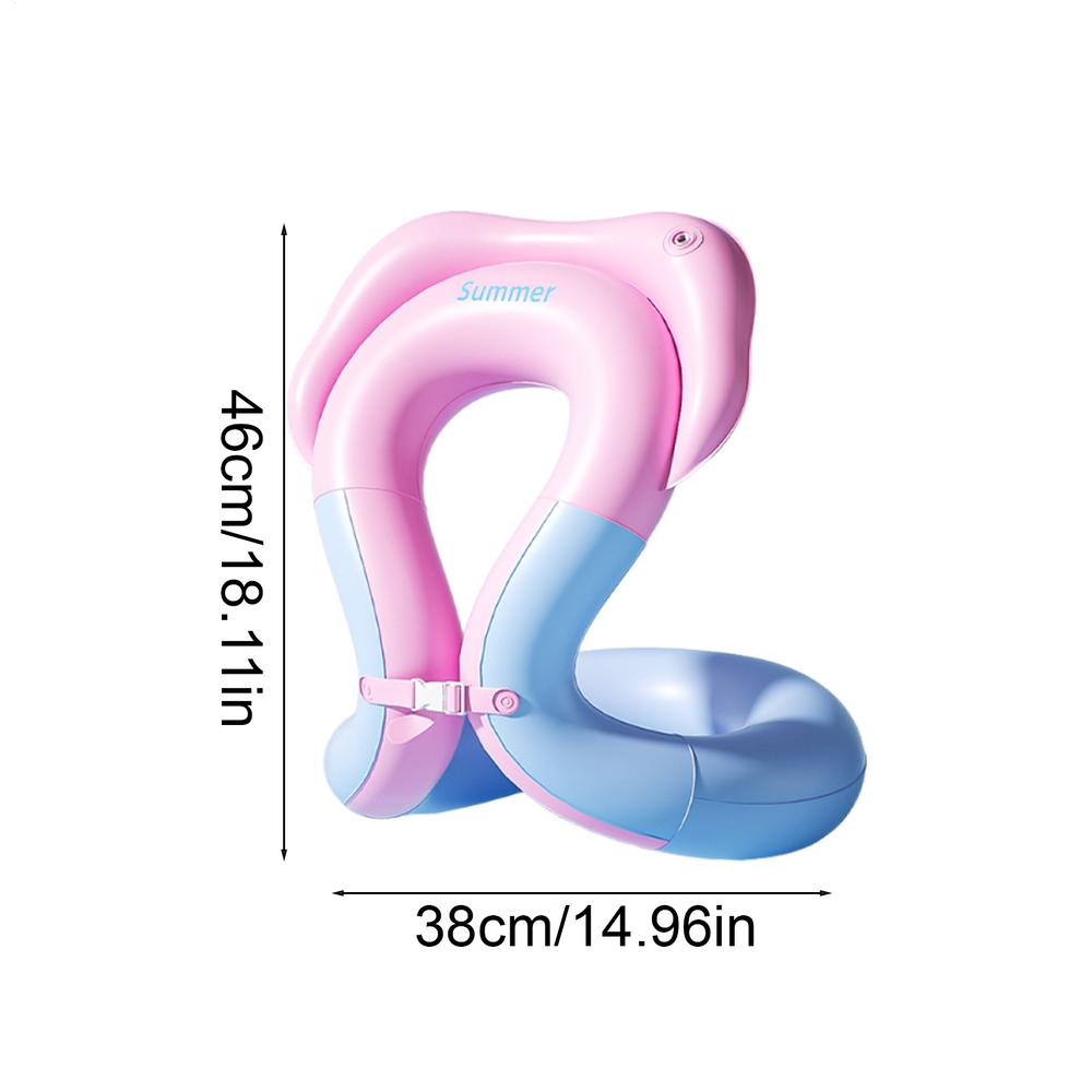 Children s Water Play Tube Children s Kids Necktube Life Jackets Vest Tube Vest Buoyancy Auxiliary Supplies розовый