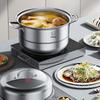 KOBACH 28cm 304 Edelstahl Doppel-Dampfgarer Topf