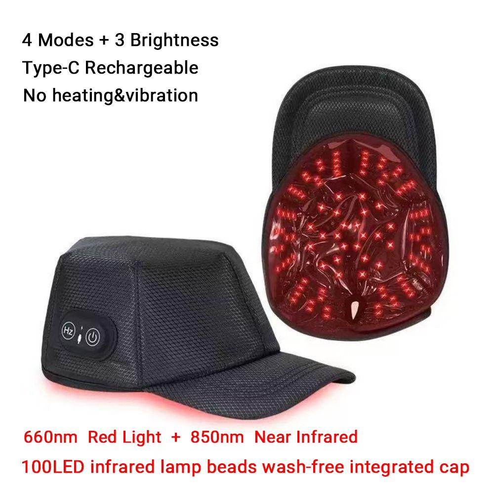 Red Blue Light Hair Growth Device Infrared Light Laser Hair Care Cap  for Men and Women
