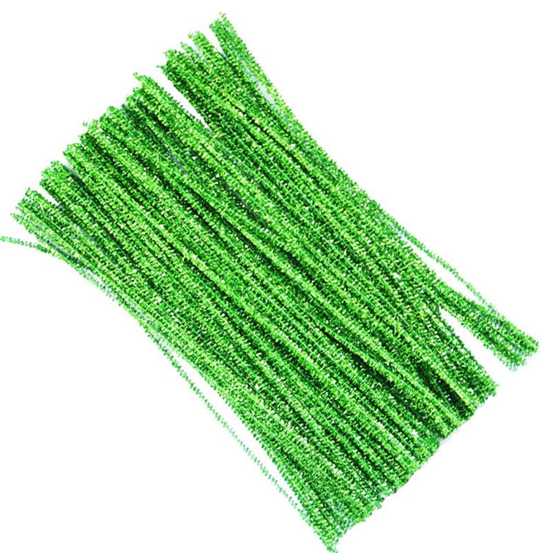 Zehnfarbige DIY Glitzer Haarsträhnen & Wurzel-Twist-Sticks - Kreatives handgemachtes Weihnachtsbaum-Set, 100 Stück