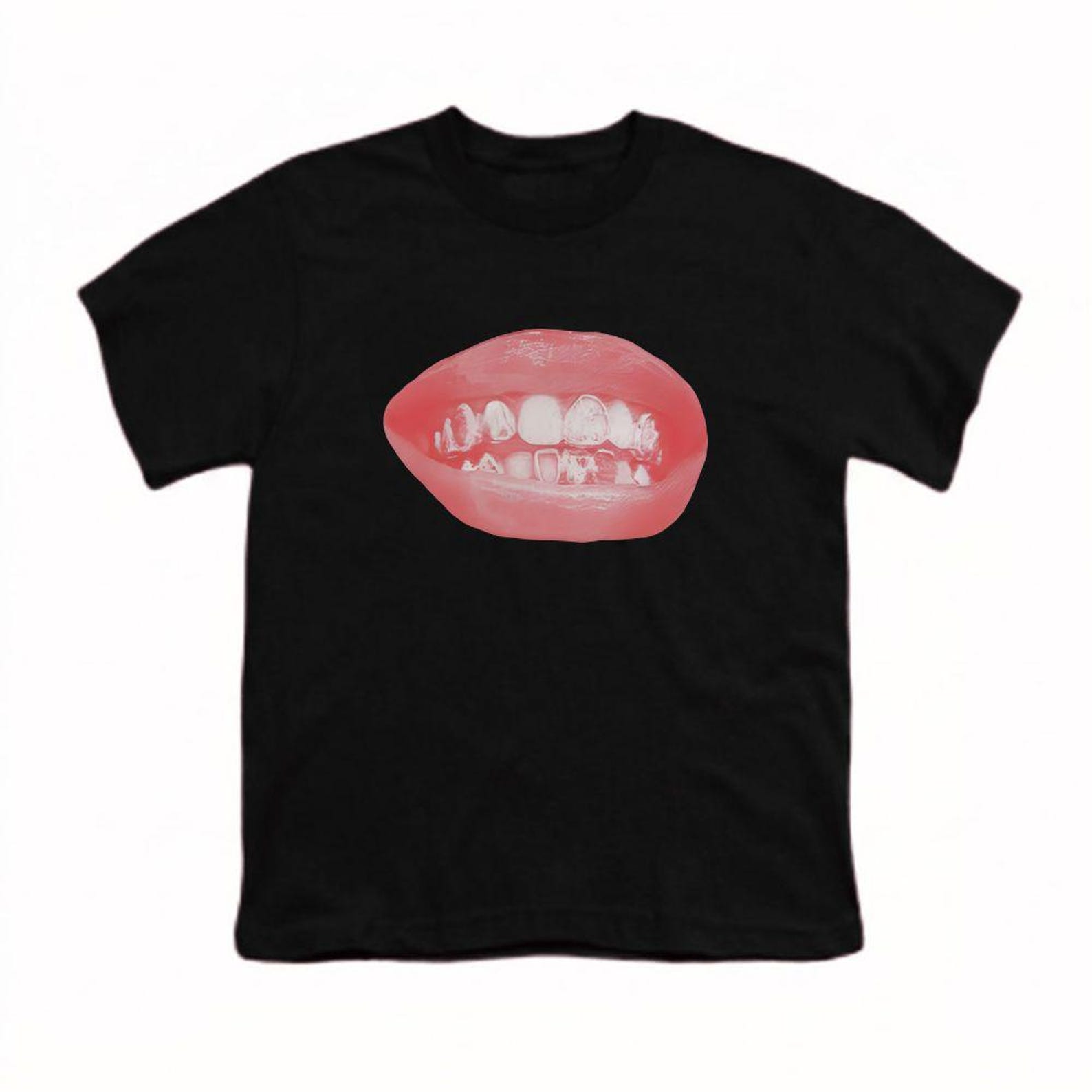 Red Lips Grillz Tee, Ice Grill Teeth Shirt | Unisex T-Shirt | Hip Hop Streetwear S