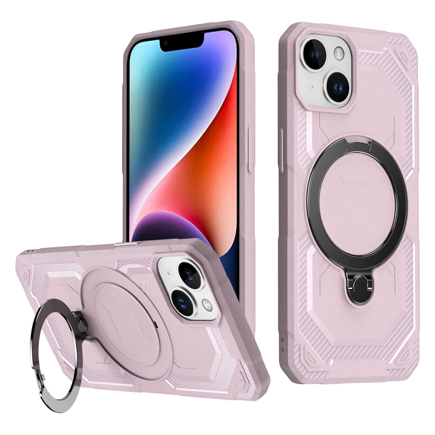 

For iPhone 14/13 Case Compatible with MagSafe Kickstand TPU+PC Phone Cover Pink