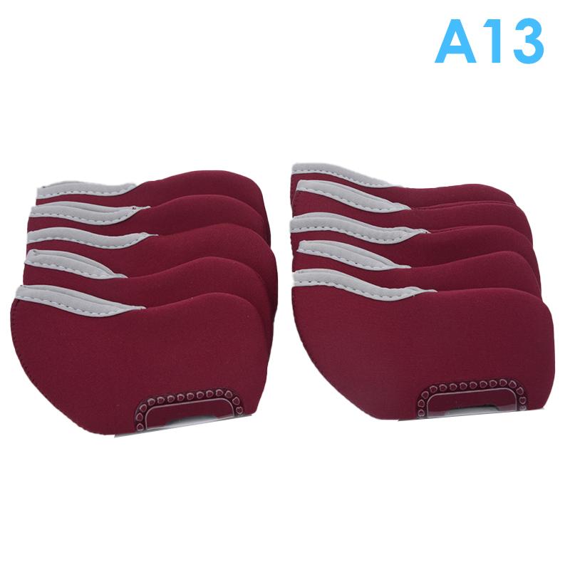 10Pcs/Set Embroidery Number Golf Iron Head Covers Iron Headovers Wedges Covers