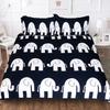 3D Duvet Cover Sets Indian Elephant Bedding Set Black White Ropa De Cama King Size Animal Bohemian Bedding 228x228 Bed Linen