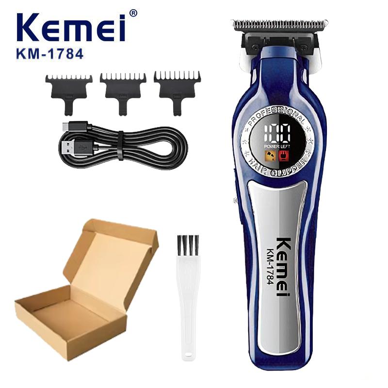 Kemei KM-1784 Electric Hair Trimmer Cordless Edgers Hair Clipper Rechargeable Finish Hair Cutting Machine Men Beard Trimmer