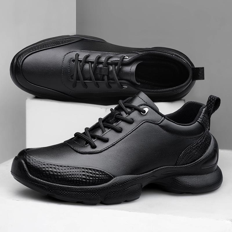 Fashion Genuine Leather Mens Sneakers Outdoor Casual Sports Shoes Lightweight Male Treking Footwear Non-slip Tenis Shoes Travel Trainers