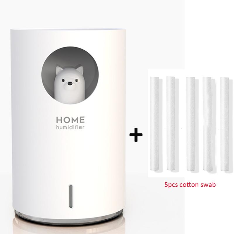 Humidificador doméstico de gran capacidad de 700 ml, humidificador de aire USB, difusor de aceites esenciales con lámpara LED de color, purificador de aire y nebulizador.