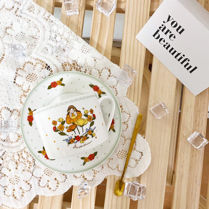 Vintage Ceramic Coffee Cup and Saucer Set