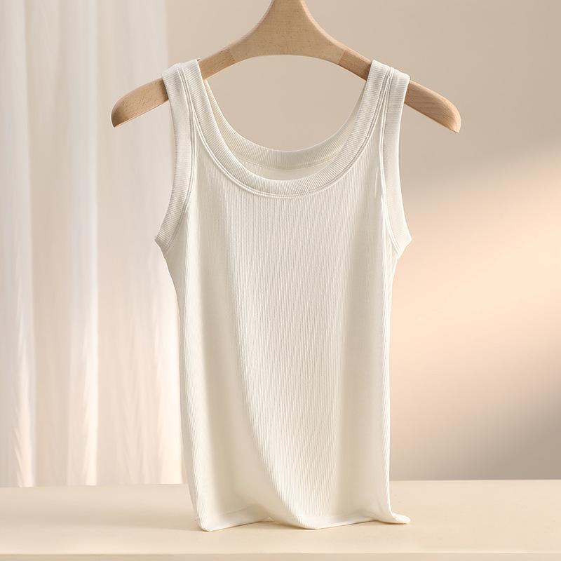 A Summer Base Vest Made of Threaded Cotton with A Beautiful Back Sleeveless Underneath and A Top with A Halter Top