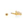 Stainless Steel & Copper Zircon Ear Cartilage Studs - Trendy Flower Crown Piercings