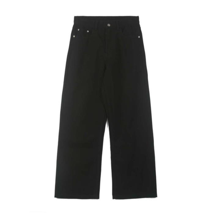 

Модные корейские джинсовые брюки мужские мешковатые прямые джинсы удобные мягкие повседневные брюки XS чёрный