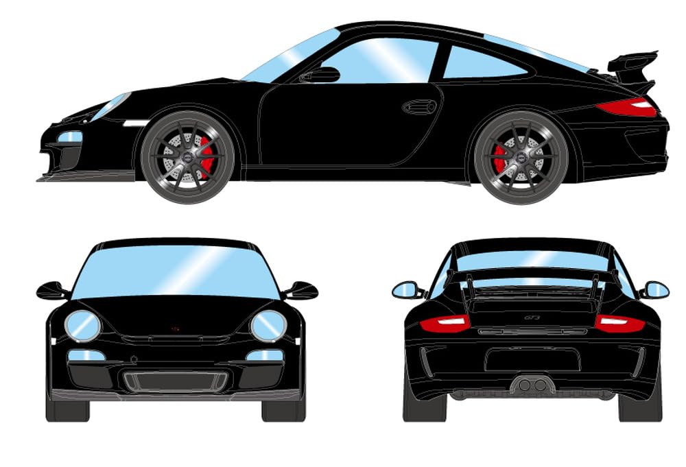 

Макияж EIDOLON Porsche 911 GT3 2010 Черный Готовый продукт 1/43 (997.2)