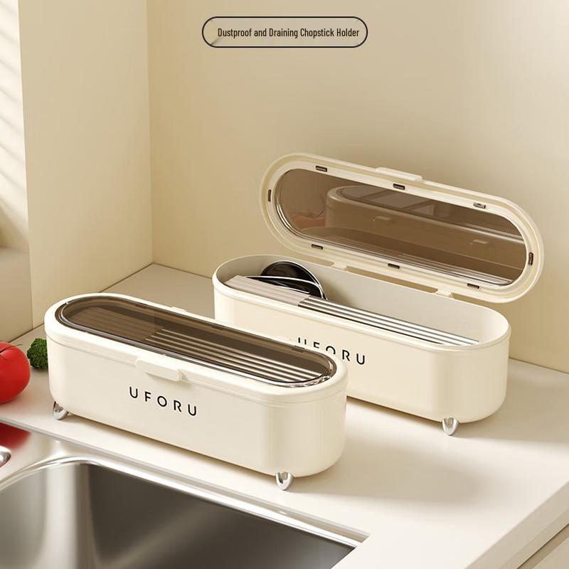 Dustproof Draining Chopstick & Cutlery Storage Box