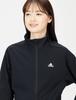 Adidas JIL43 Double Knit Track Size M Women's 3-Stripes Top, Black/Black (H29515),