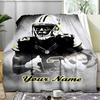 1PC Custom Name Football Player Legend outdooor Flannel blankets Patterns Throw Blanket All-Season Soft Gift for Couch, Bed, Camping gifts