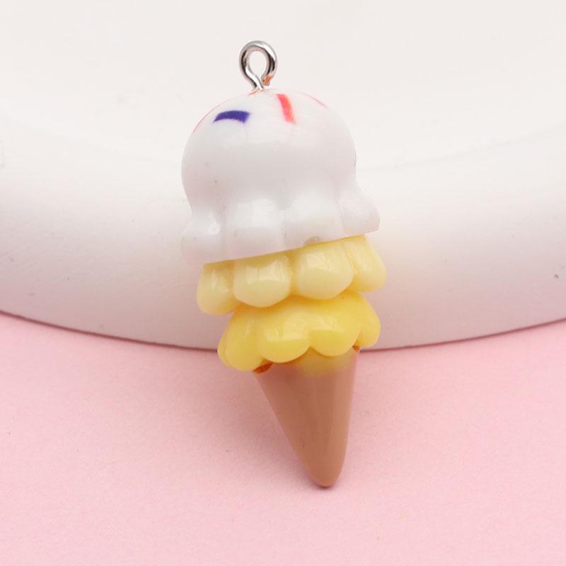 Resin 3D Cartoon Ice Cream and Popsicle Candy Toy Pendant for DIY Jewelry