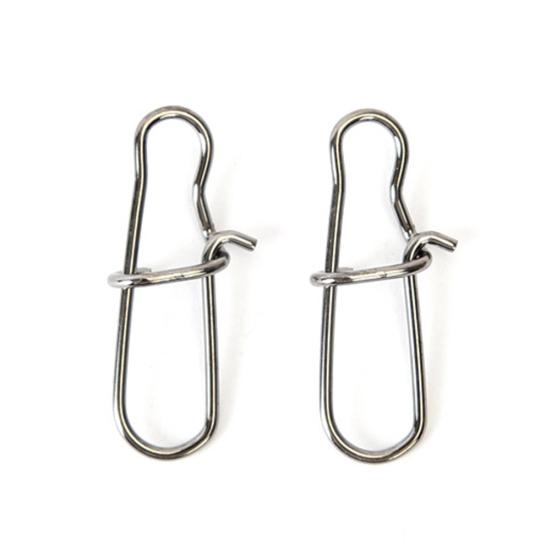 MUQZI Sports Accessory 100Pcs Stainless Steel Snap Hooks Fishing Barrel Swivel Safety Lure Connector