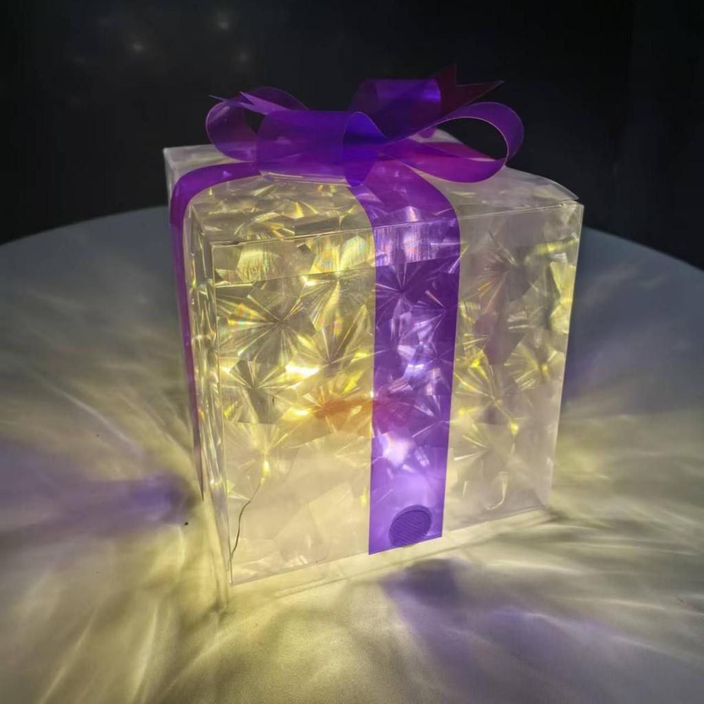 Luminous Cat Eye Christmas Gift Box Decoration for Shopping Malls