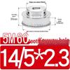 60-Teeth 5M Timing Pulley, T-Slot Width 16/21/27mm, BF Type Stepped with Machined Hole 6-20mm