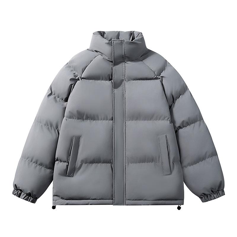 Men's Cotton Clothes Winter Thickened New Trendy Cotton-padded Clothes Without Hats Stand-up Neck Bread Clothes Trendy Jacket