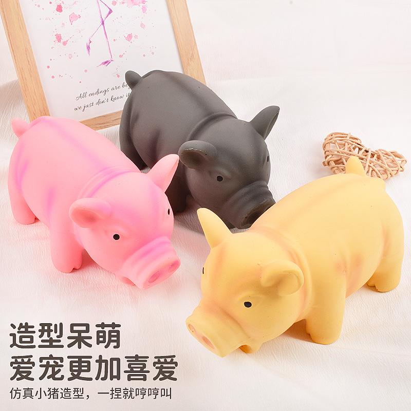 New Pet Toys Pig Latex Vocal Pig Bite Molar Dog Toys Three colors are available Pet Products