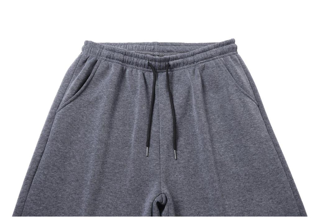 Men's Bestseller European Fleece Sweatpants: Zippered, Thickened, Plain Color, Fitness & Running Trousers for Autumn/Winter