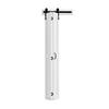 Porte de Grange Pliante, 609 x 2134 mm, Portes de Placard Coulissantes Pliantes en MDF, Kit de Quincaillerie Inclus, Conception Gain de Place en H, Nécessite un Assemblage, pour Chambre à Coucher,