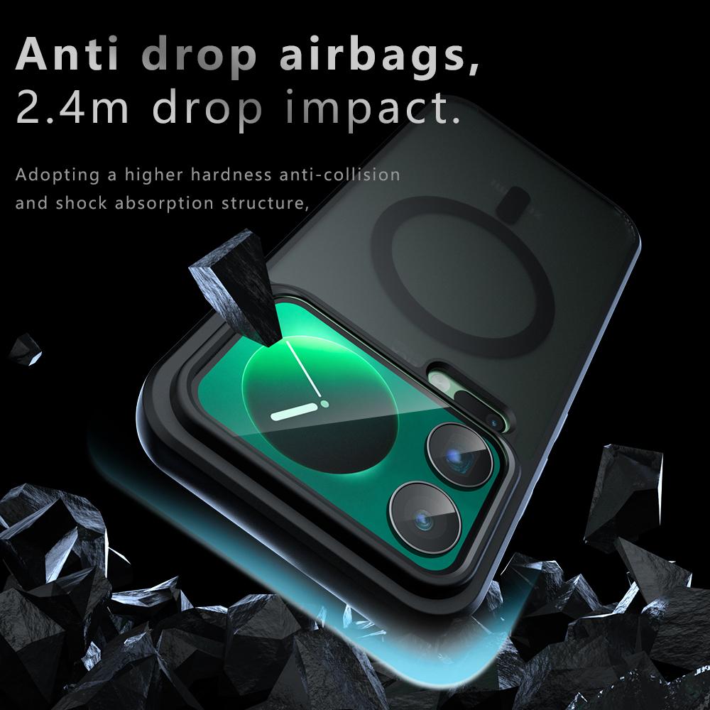 Translucent Case for Magsafe Magnetic Wireless Charging Hard PC Matte Shockproof Cover For Xiaomi 17 Pro Max