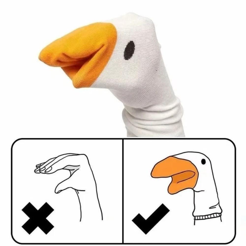 Soft Goose Duck Printed Socks Breathable Mid Tube Sock Funny Warm Socks  Women Men Universal