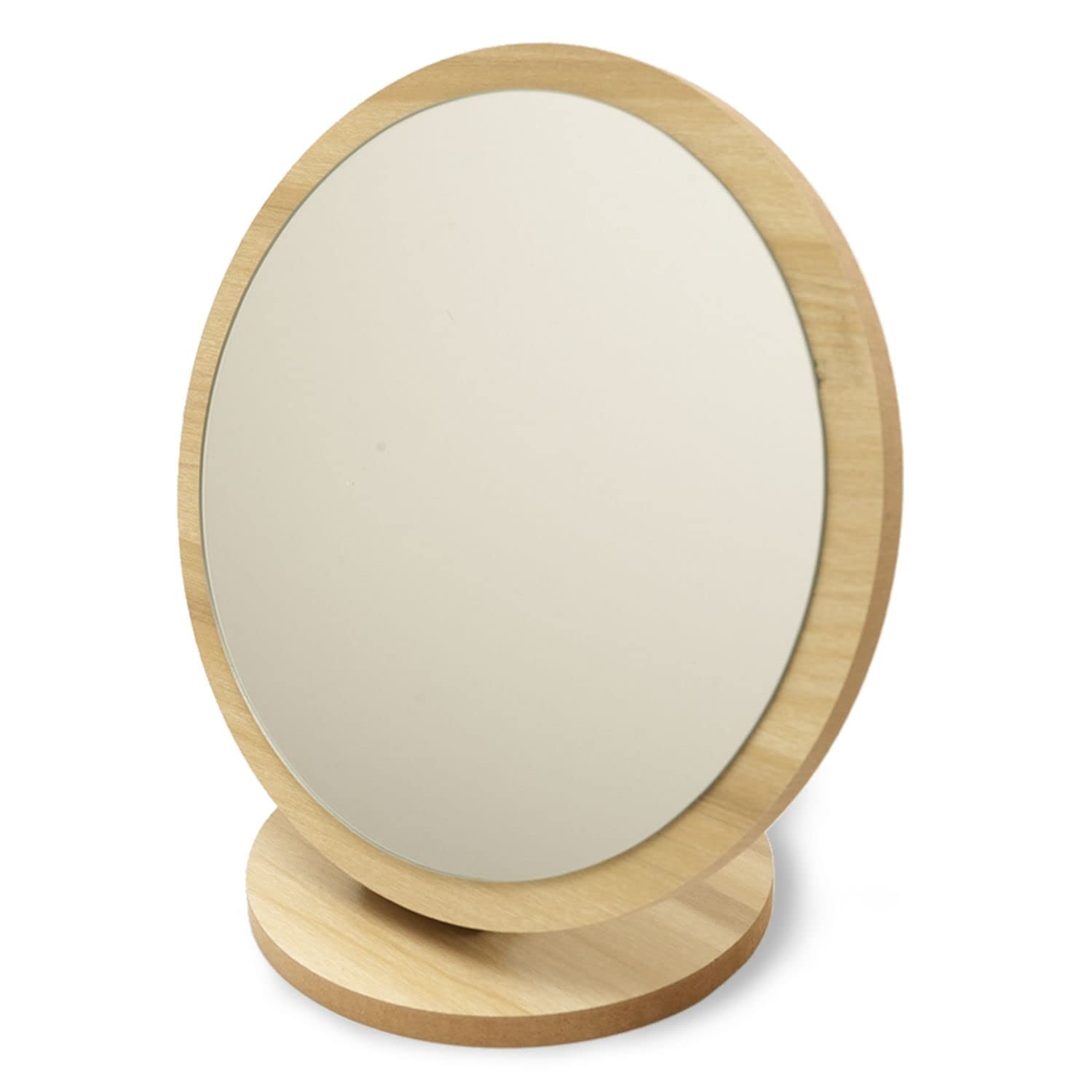 

Зеркало на деревянной подставке или регулируемое зеркало для макияжа, складное зеркало [Taiko] (Угол наклона столешницы) (Круг)